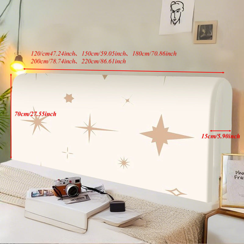 1 pieza de funda de cama de poliéster ultra suave, patrón de estrellas de colores mixtos, no requiere electricidad, ideal para dormitorio, hotel y decoración de habitaciones, decoración de dormitorio