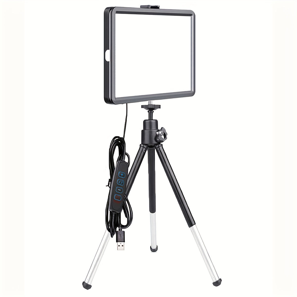 1 Paquete De Luz De Relleno De 6 Pulgadas Con Soporte De Trípode Telescópico De Dos Secciones, Lámpara De Relleno De Panel De Video LED Para Foto De Cámara, Iluminación Para Transmisión En Vivo, Estudio Fotográfico, Maquillaje, Reunión, Selfie, Fotografí