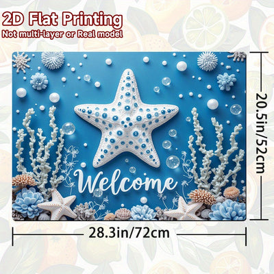 1pc Protector de Estufa - Decoración Oceánica para Cocina, Superficie Antideslizante y Fácil de Limpiar, Cubierta para Placas de Gas/Eléctricas, Apto para Lavavajillas - Ideal para Cocina o Hogar Costero, Poliéster Duradero, 2D Plano