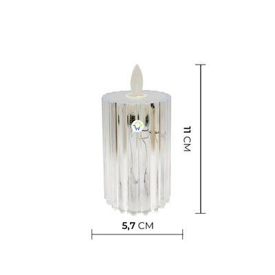 Vela De Movimiento Realista De Luz Cálida Y Base Multicolor DK-1522