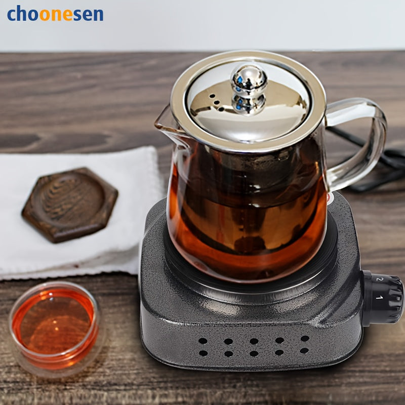 Mini calentador eléctrico, ideal para cocinas pequeñas y oficinas, dormitorios, color plateado, enchufe estándar US, batería no incluida