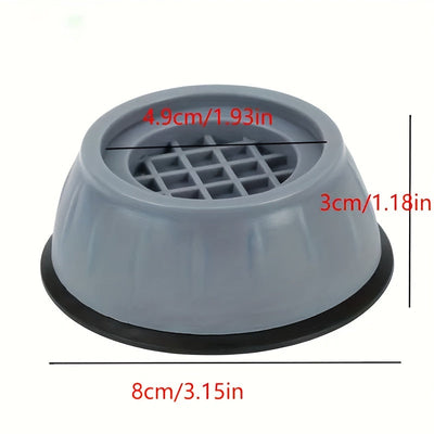 Juego de 4 Almohadillas Antivibración para Lavadoras y Secadoras - Reducción de Ruido, Protección de Suelo, Accesorios Esenciales para la Lavandería