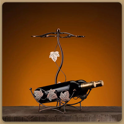 Soporte Elegante para Copas de Vino de Metal - Estante para Tallos que Ahorra Espacio para Decoración de Cocina y Comedor