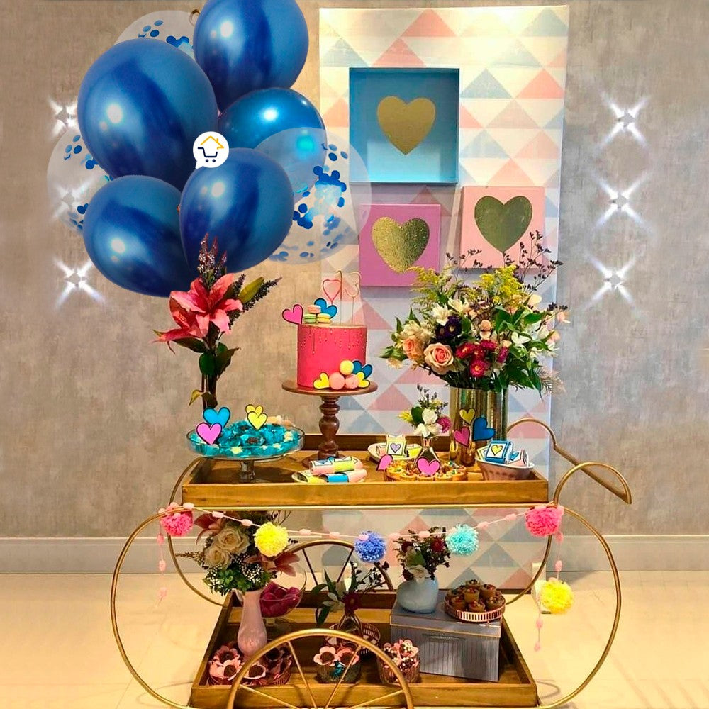 Kit Decoración Globos Confeti y Metalizados Fiesta 002