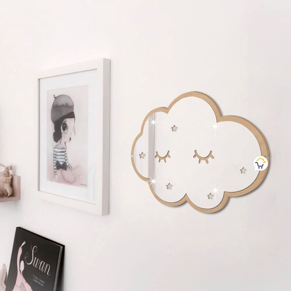 Espejo Acrílico Decorativo Marco Madera Niños JK180