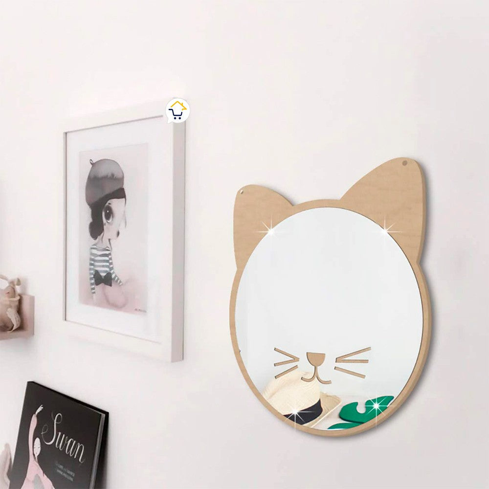 Espejo Acrílico Decorativo Marco Madera Niños JK180