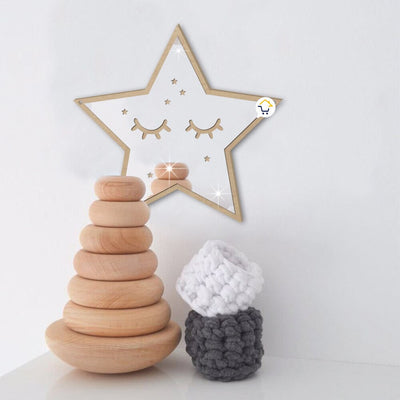 Espejo Acrílico Decorativo Marco Madera Niños JK180