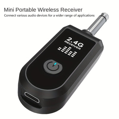Adaptador inalámbrico para micrófono dinámico, sistema inalámbrico de micrófono 2.4Ghz XLR con 1 receptor + 2 transmisores, enchufe de 6.35mm, recargable, para mezcladora de audio, altavoz de micrófono dinámico, mezclador de sonido y amplificador