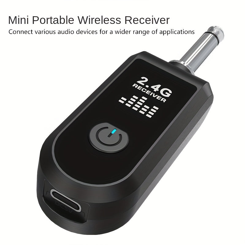Adaptador inalámbrico para micrófono dinámico, sistema inalámbrico de micrófono 2.4Ghz XLR con 1 receptor + 2 transmisores, enchufe de 6.35mm, recargable, para mezcladora de audio, altavoz de micrófono dinámico, mezclador de sonido y amplificador