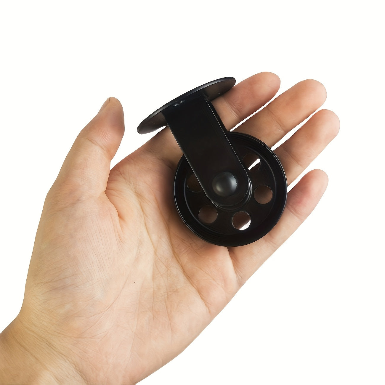 Juego de 2 Ruedas Negras de Polea de 6.99 cm para Lámpara Colgante con Enchufe, Polipastos Montados en Pared y Techo Estilo Vintage para Lámparas Colgantes, Polipastos Industriales Rústicos para Luces de Cultivo de Planta en Exteriores