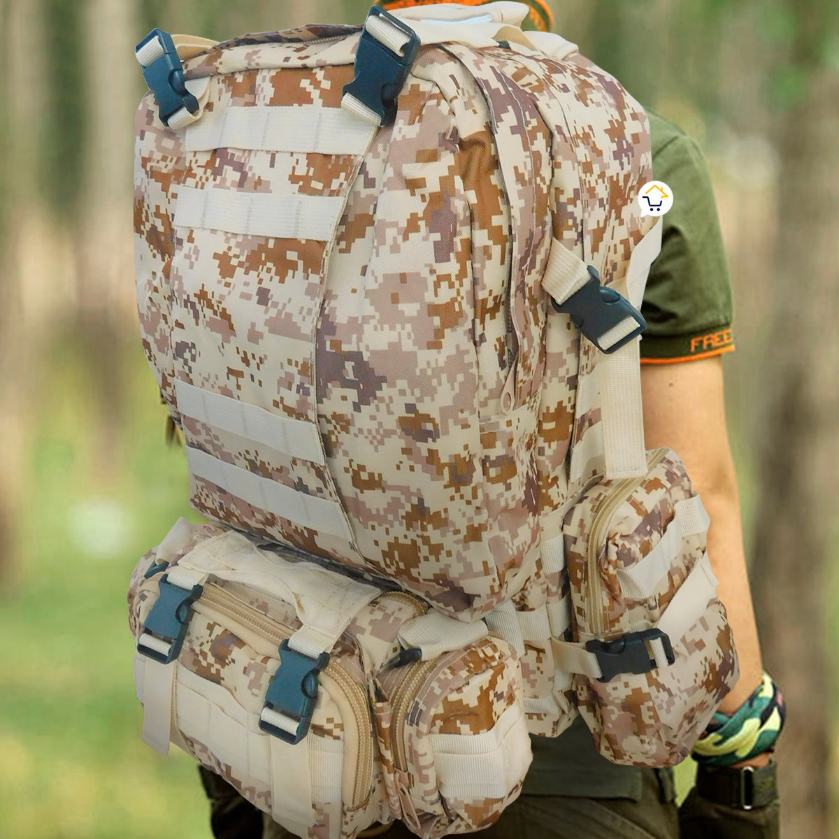 Morral Militar Grande 56l Táctico Camuflado Camp 238