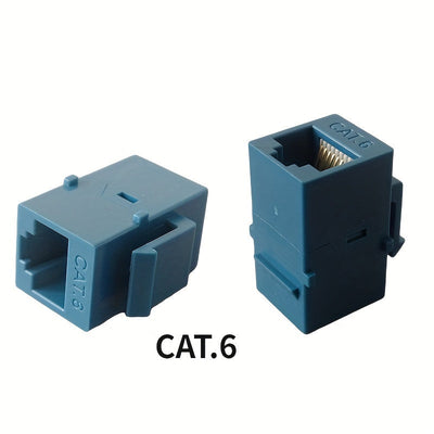 Conectores de red Powerline (paquete de 10) Femenino a femenino CAT.6 RJ45 Placa de pared para computadora Ethernet LAN