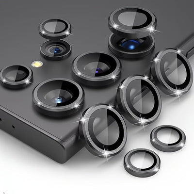 Anillos protectores de lente de cámara de aleación de aluminio para for samsung S25 Ultra, S25Plus, S24FE, S24, S23, S22 FE Plus, Ultra A16, A26, A36, A56, A14, A54, A15, A25, A35, A55 - Anillo de metal para proteger la película de la lente de cámara ori