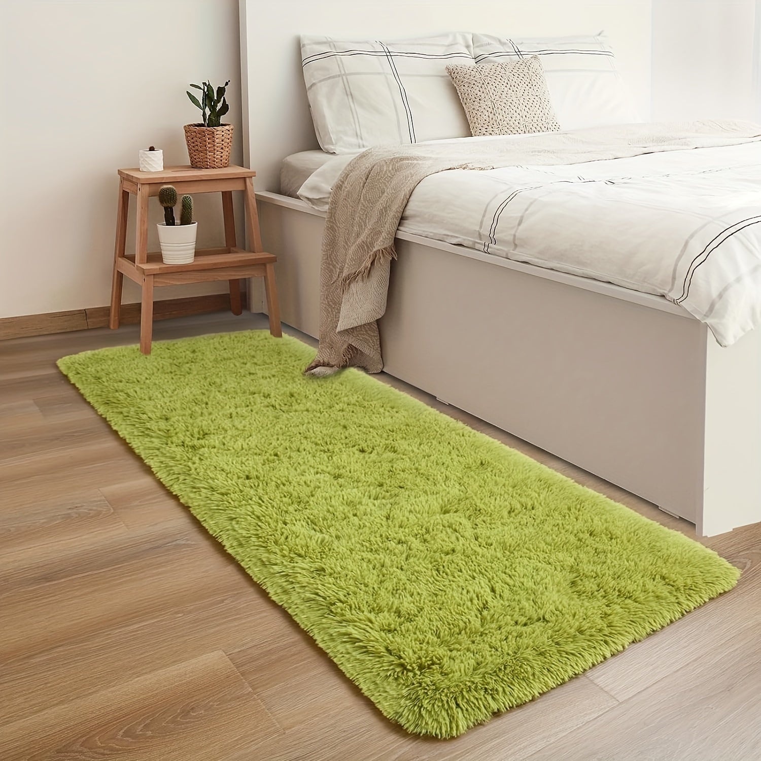 1pc Alfombra de Peluche para Área - Suave y Esponjosa, Ligera y Duradera 100% Poliéster para Dormitorio, Salón o Lado del Sofá, Fácil de Limpiar en Máquina, Disponible en Varios Colores, Comodidad para el Hogar | Alfombras Acogedoras para la Sala