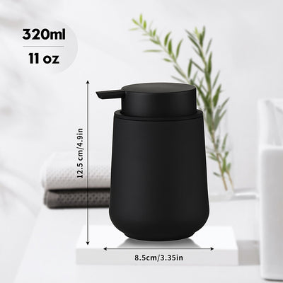 Dispensador de Jabón Mate 11oz - Estilo Moderno y Minimalista, Apto para Encimeras de Baño y Cocina, Recargable