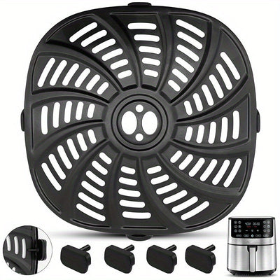 bandeja de repuesto para freidor de aire GAF de 7 tazas/3,18 kg - Acero inoxidable de grado alimenticio antiadherente con múltiples compartimentos, bandeja para BBQ y conservación para freidor de aire, parrilla, parrilla de BBQ - Segura para lavavajillas