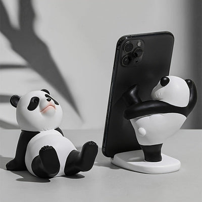 Soporte de Teléfono de Escritorio con Forma de Panda - Soporte Ajustable para Teléfonos Móviles y Tabletas - Decoración de Oficina Creativa y Linda y Regalo Único para Cumpleaños de Novia/Novio