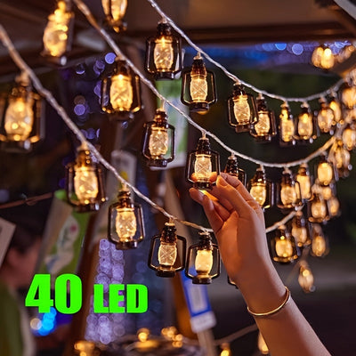 Luz de cuerda LED con botella de queroseno temática de Halloween, decoración para exteriores, funciona con baterías, plástico, luz amarilla, control por botón, sin pilas ni control remoto incluido (1 paquete)