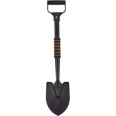 Paleta Multifuncional Plegable para Camping - Mango en Forma de D, 68 cm, Construcción Metálica Duradera, Ligera y Portátil para Senderismo, Supervivencia y Jardinería - y Amarillo, Equipo de Campamento, Esencial para Excursionistas, Diseño Compacto, Her
