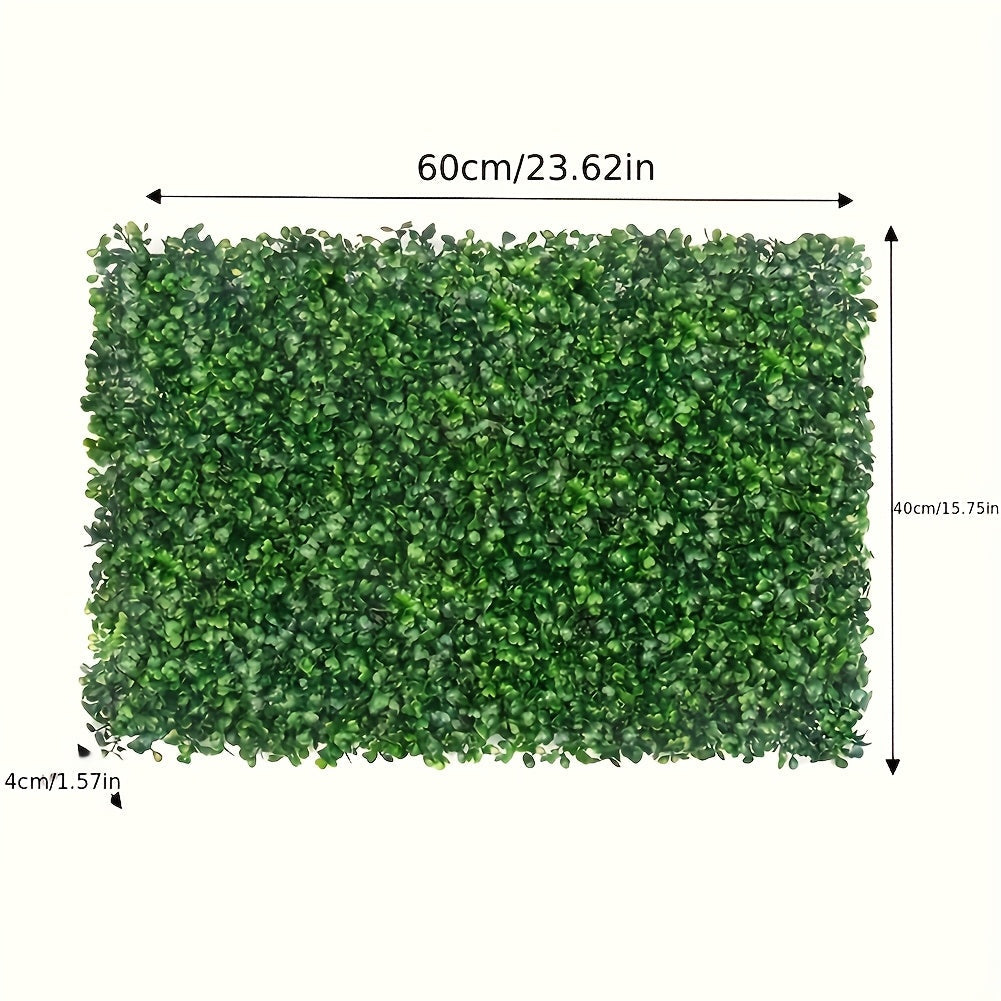 5 paneles de boj artificial, seto verde plástico para exterior, decoración interior/exterior, valla de privacidad, fondo para bodas, paisajismo en hogar y oficina, cada panel mide 39.88 cm x 59.94 cm, resistente al clima, fácil instalación, ideal para Na