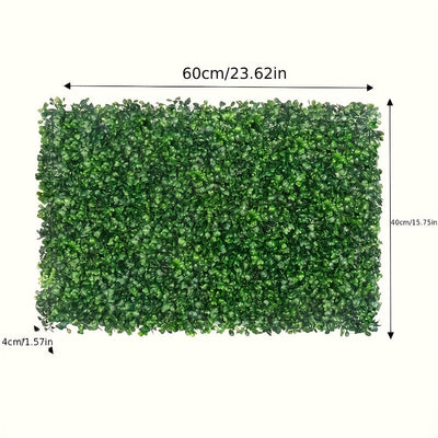 5 paneles de boj artificial, seto verde plástico para exterior, decoración interior/exterior, valla de privacidad, fondo para bodas, paisajismo en hogar y oficina, cada panel mide 39.88 cm x 59.94 cm, resistente al clima, fácil instalación, ideal para Na