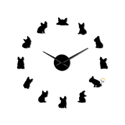 Reloj Pared 3D Decorativo Perros Acrílico Moderno JK167