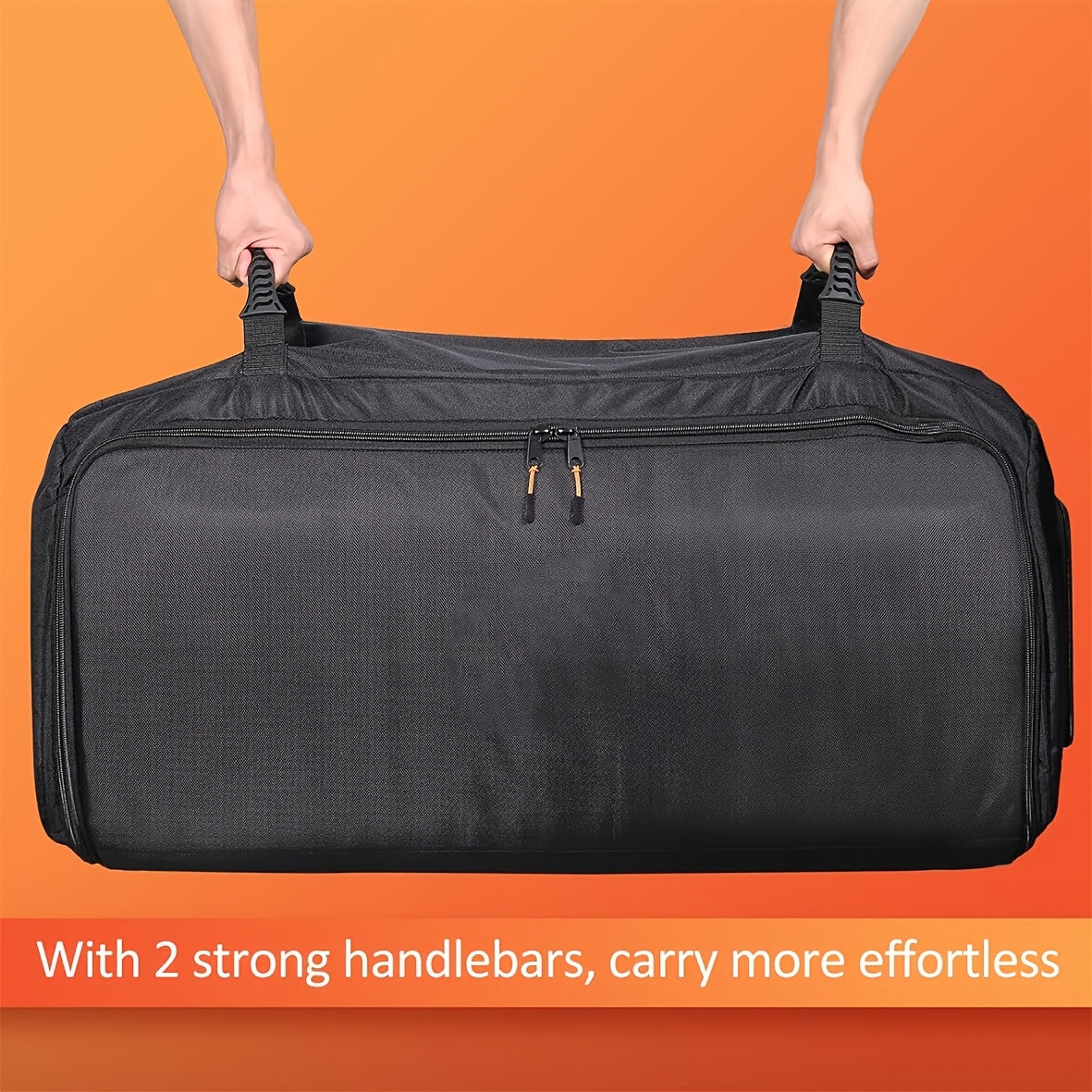 Bolsa de reemplazo para PartyBox 710, bolso y mochila portátil de tela resistente con asas ergonómicas y correas acolchadas, bolsillos de malla para viajes, exteriores y fiestas (negro/naranja), bolsa de viaje plegable, accesorio de audio elegante
