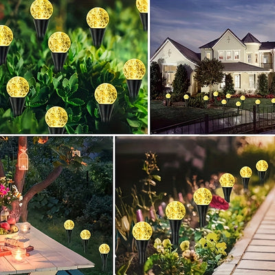 Luz solar LED para senderos, 10/20/40 bombillas LED adecuadas para jardines al aire libre y camping, interruptor de un solo botón con 8 modos, disponible en blanco cálido para crear un ambiente acogedor o colorido para crear un ambiente romántico, IP44,