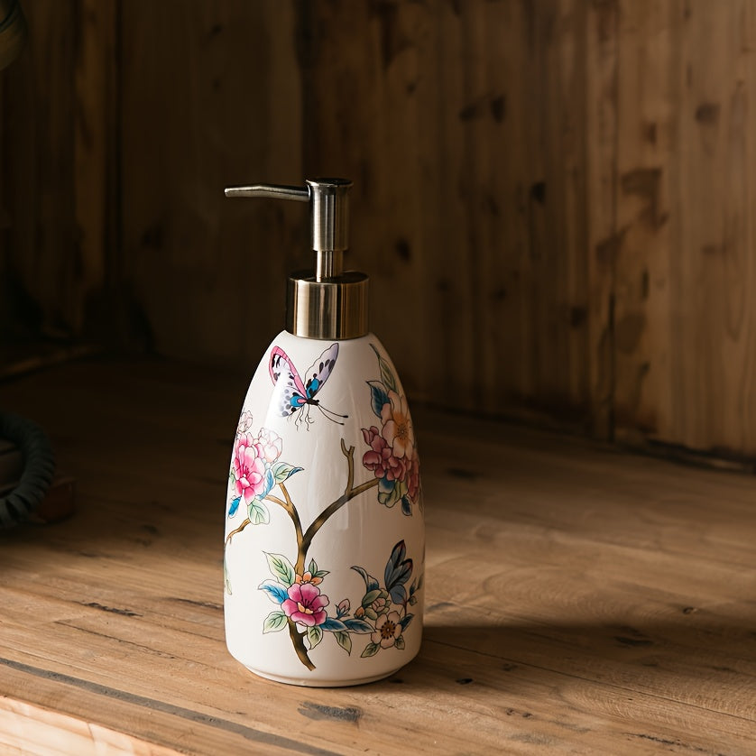 Juego de Dispensadores Retro Europeos y Americanos para Champú, Gel de Ducha y Jabón de Mano en Cerámica