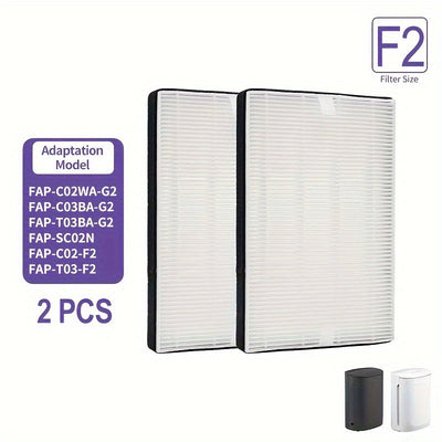 Topwell, 2 Piezas, Filtro De Reemplazo F2 A2, Compatible Con Los Modelos De Purificador De Aire 3M Filtrete Fap-C02Wa-G2, Fap-C03Ba-G2, Fap-C02-F2, Fap-T03-F2 Y Fap-To3-A2