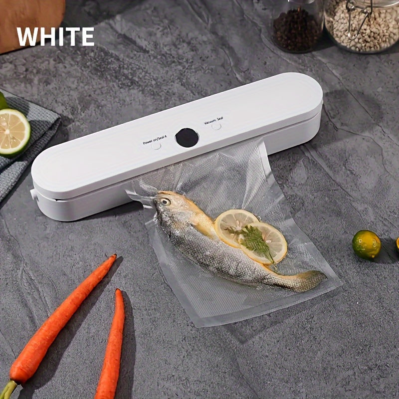Máquina de sellado inteligente con pantalla LED mejorada, gran capacidad de almacenamiento, carga USB, batería de litio, organizador de cocina para frescura de alimentos | Accesorio de cocina moderno | Dispositivo recargable por USB, sellador de vacío