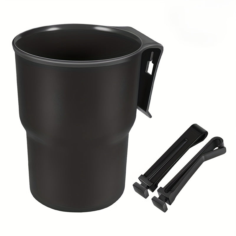 1pc Portavasos multifuncional para vehículos recreativos, material PP, ranura segura para teléfono, bebida y basura, soporte de taza portátil para vehículos