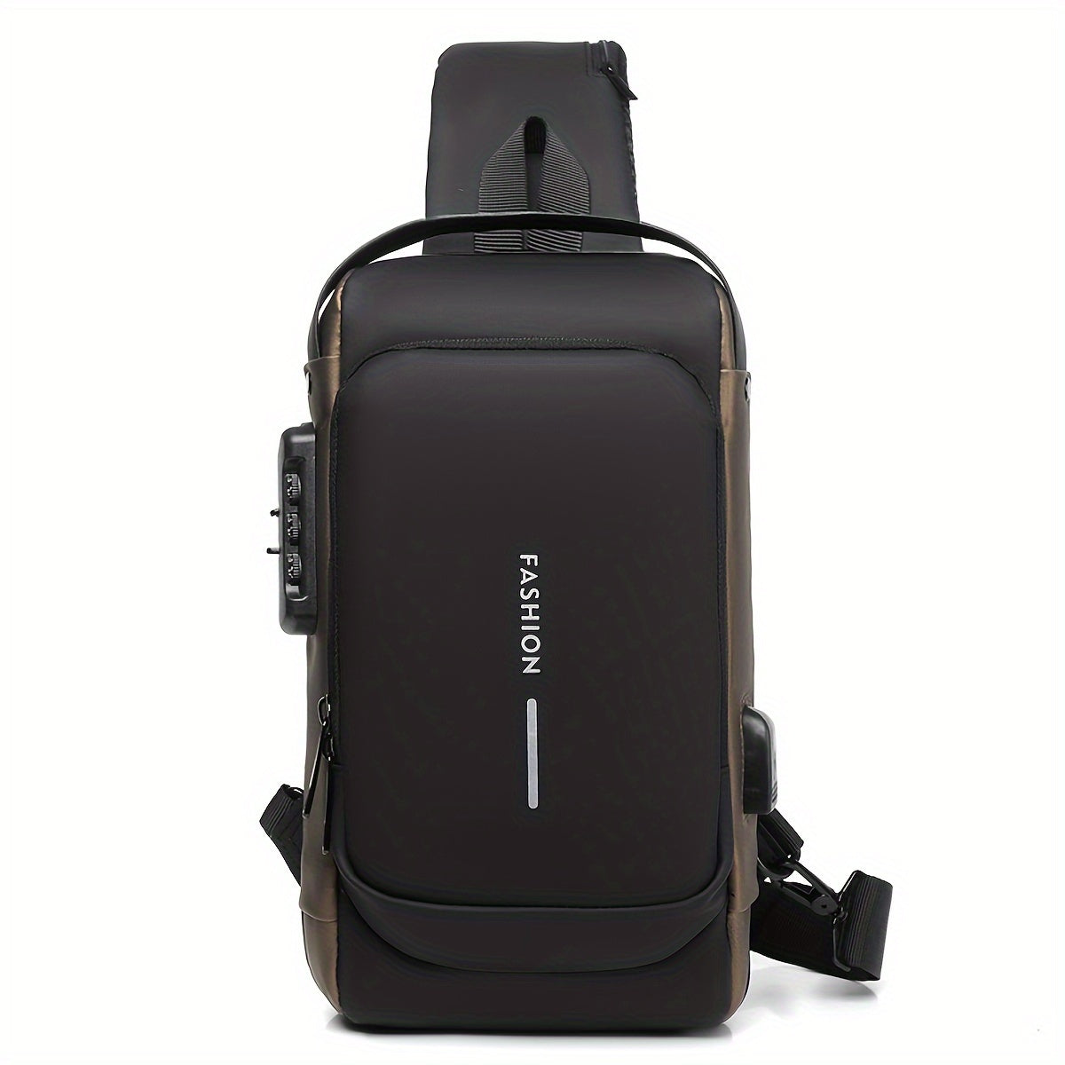 Bolso Antirrobo para Hombres con Puerto de Carga USB - Bandolera Elegante para Motocicleta y Deportes de Ocio, Tela Oxford Duradera, Correa de Hombro Ajustable, Compartimentos con Doble Cremallera