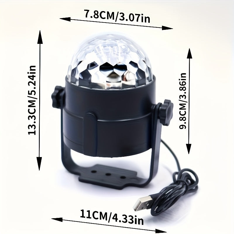 1 Bola Mágica de Luz con Control Remoto y Soporte, Lámpara Disco Cambia Colores para Fiestas DJ, Decoración Genial para Karaoke, Autos y Cumpleaños