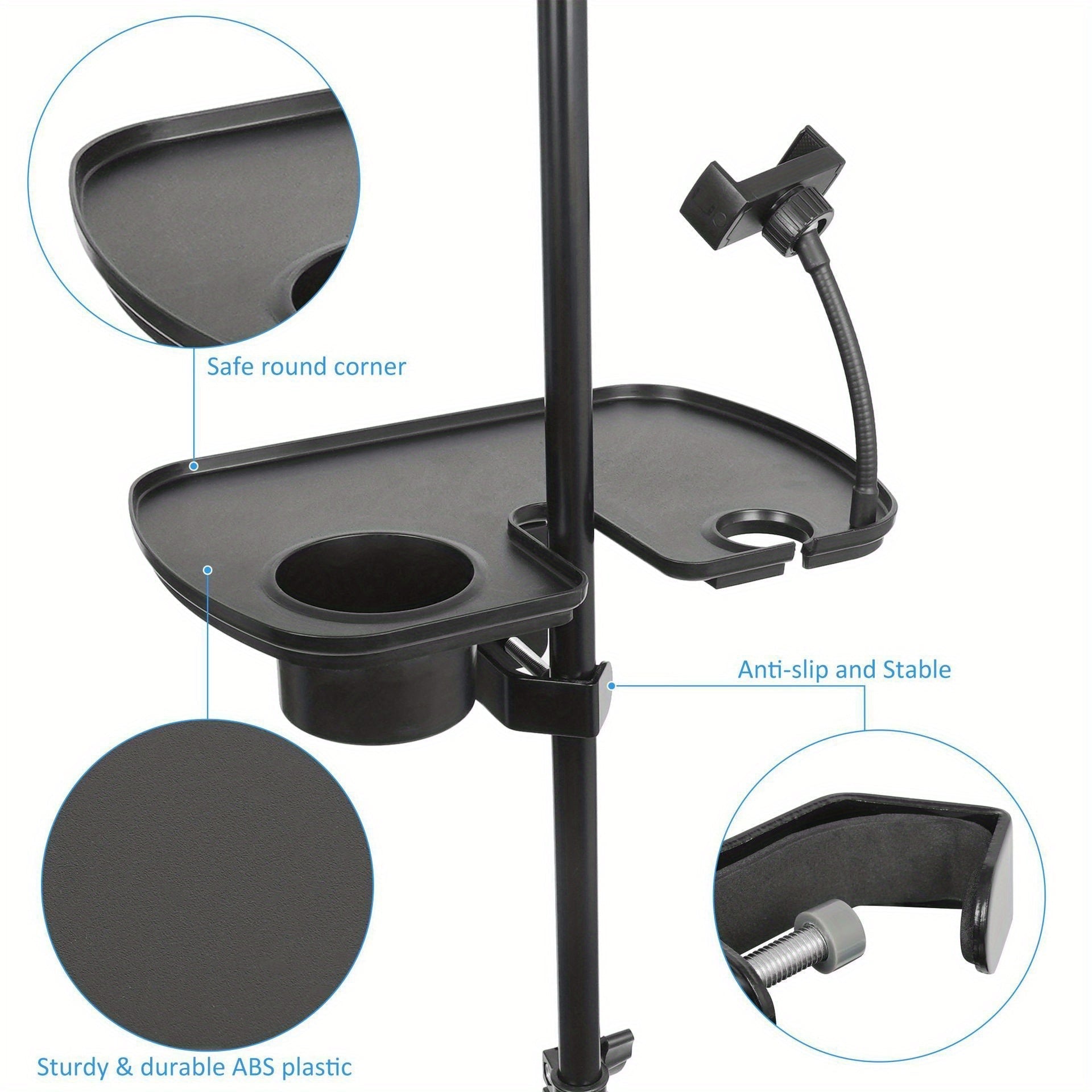 1pc Bandeja para Tarjeta de Sonido Soporte para Micrófono Transmisión Directa K Soporte para Micrófono Estante de Almacenamiento Accesorio Musical para Transmisión en Vivo, Karaoke y Grabación