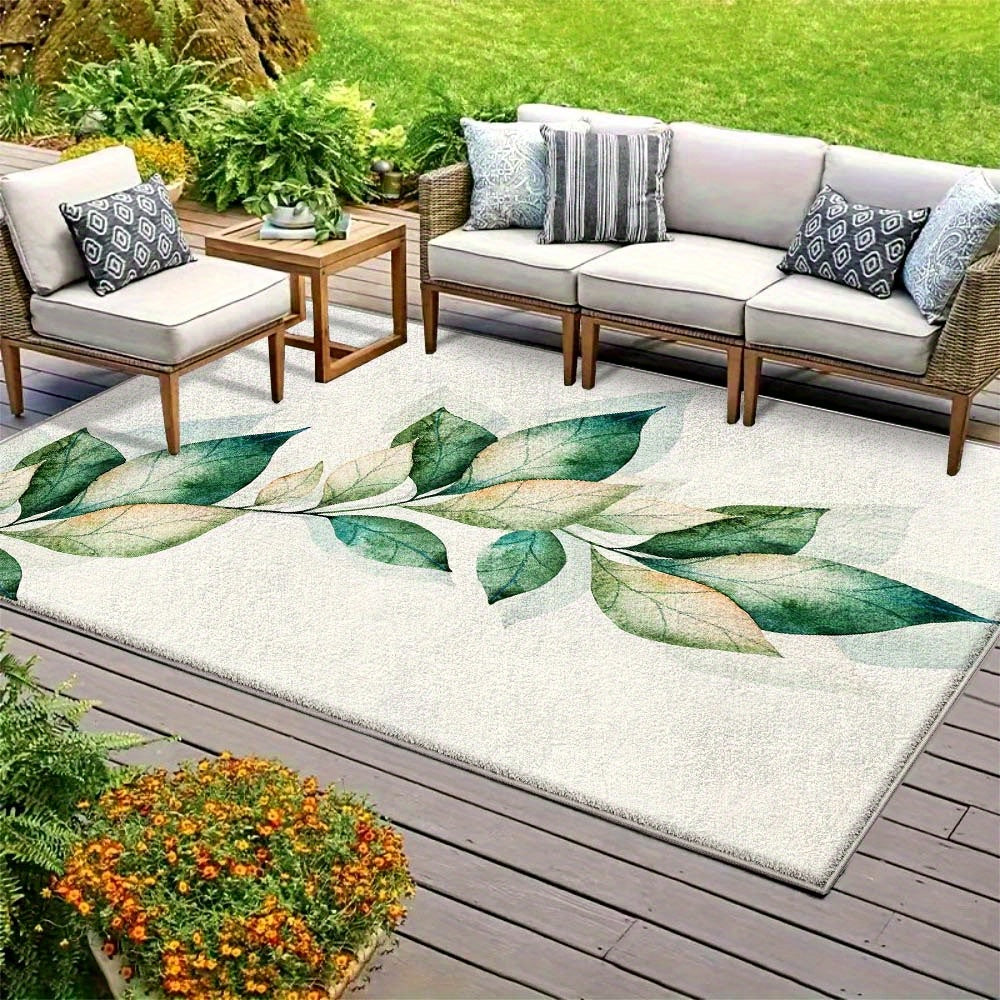 Alfombra de Terciopelo/851g/m² Estampada Moderna Minimalista para Exteriores, Suave y Duradera Antideslizante, Color Crema Francés - Alta Calidad de Lujo Lavable a Máquina, Decoración Elegante con Patrón Floral Gris para Camping y Cocina
