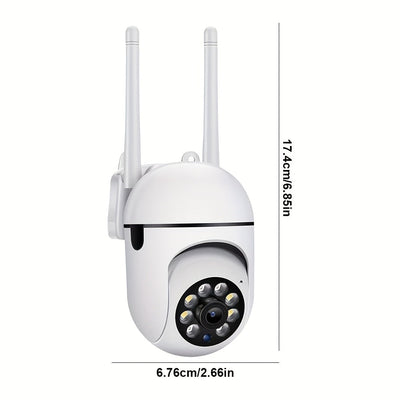 Ourlife HD 1080P Cámara de Seguridad, Smart WiFi Vigilancia Doméstica con Auto Tracking, Monitor de Vídeo IP Inalámbrico para Exterior con Detección de Humanos/Petros, Día & Noche, 2.4GHz Wi-Fi, 1080P 2.4G Protección de Seguridad, Visión Noche, Sistema d