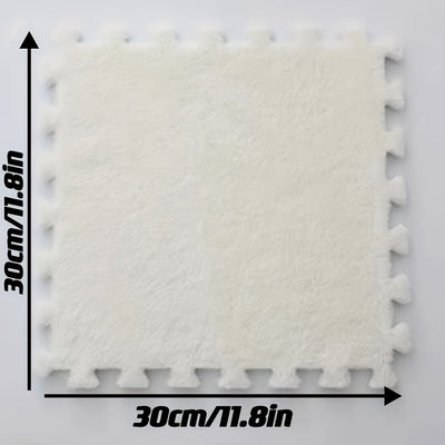 24 Piezas de Alfombrillas Entrelazadas - Personalizables en Blanco y , Antideslizantes con Acolchado, Fáciles de Limpiar, para Sala, Dormitorio, Oficina o Cafetería - Solución de Cubierta Grande, Tapetes para el Hogar, Decoración Moderna, Lavable a Máqui