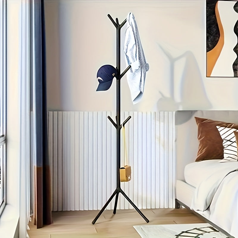 Perchero Metálico en Forma de Rama - Diseño Minimalista Multifuncional con Ganchos para Abrigos, Sombreros y Bolsas - Organizador Ahorrador de Espacio para Dormitorio, Entrada o Sala, Accesorio Moderno, Acabado Elegante, Construcción Robusta, Colgador Si