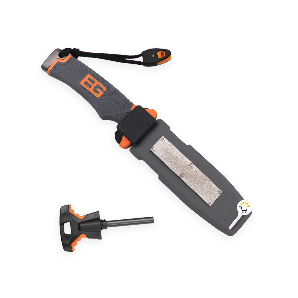 Cuchillo Supervivencia Táctico Camping Pesca Estuche + Amolador y Silbato NA-285