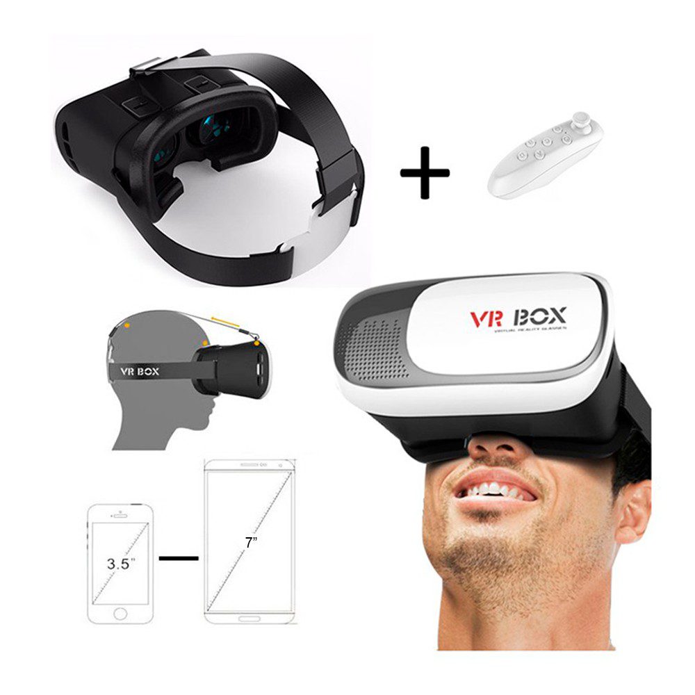 Gafas Realidad Virtual 3D VR Box + Control Bluetooth Juegos Celular Vídeos