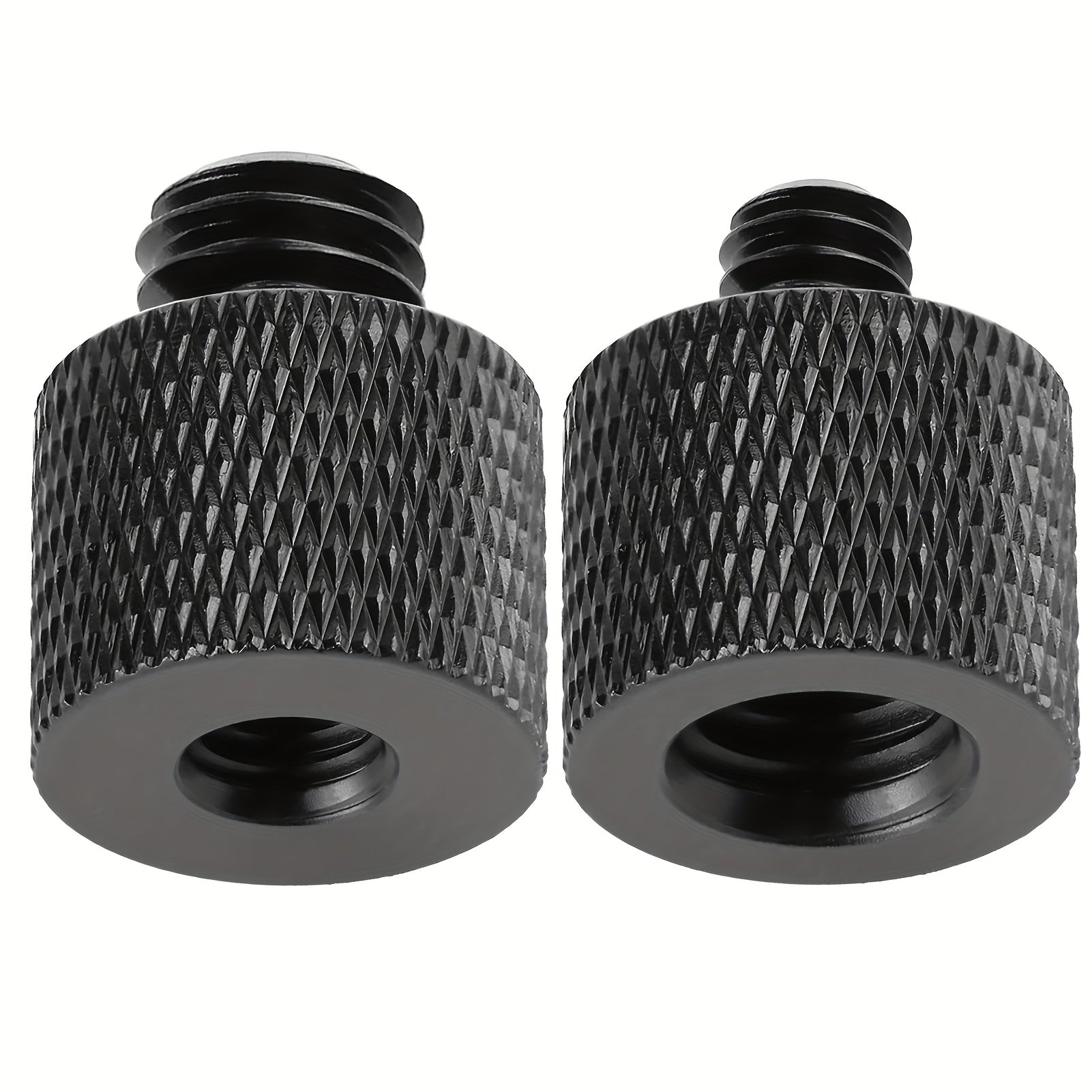 Conector de tornillo masculino a femenino de 1/4 a 3/8 - Duradero, metal negro, ideal para soportes de micrófono, trípodes de cámara y monitores, adaptador de trípode de cámara | Acabado elegante | Construcción duradera, adaptador de tornillo