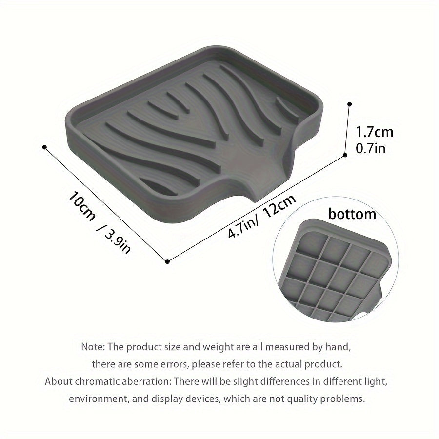 1pc Plato de Jabón de Barra Premium, Fácil de Limpiar, Bandeja/Soporte de Jabón de Silicona Suave con Drenaje Automático para Ducha, Baño, Cocina, Bañera, Mantén el Jabón Seco, Prolonga la Vida del Jabón, Decoración de Regalo de Navidad/Halloween