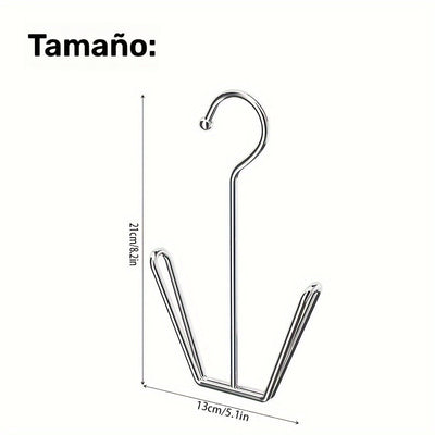 [Gancho de Acero Inoxidable Duradero] Gancho para Zapatos de Acero Inoxidable Duradero y Ahorra Espacio - Colgador Metálico Multifuncional para Organización de Armario y Fácil Montaje - Accesorio de Almacenamiento para el Hogar y Lavandería a Prueba de Ó