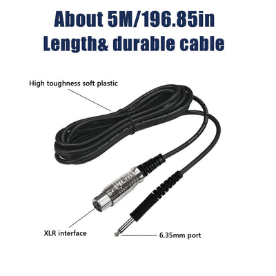 Micrófono dinámico profesional con cable y conector de 6,35 mm - Sonido de alta fidelidad, reducción de ruido, diseño negro para KTV, transmisión en vivo, reuniones y canto - Configuración fácil de enchufe y juego, grabación y uso en vivo múltiples, micr