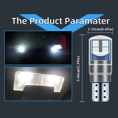 2pcs Luces LED de Coche de Doble Color T10 W5W T15 W16W, Súper Brillantes 3030 8SMD, Libre de Errores Canbus, Disipador de Calor de Aluminio, 12V-28V, Sin Polaridad, Instalación Plug & Play