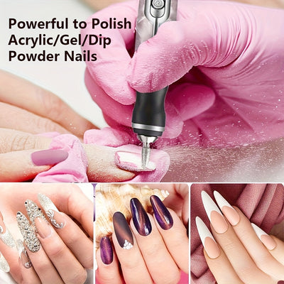 Kit de uñas eléctrico USB, con 4 velocidades, incluye 18 cabezas intercambiables. Ideal para uñas de gel DIY, cuidado de pies, pulido y eliminación de uñas de acrílico. Incluye herramientas de manicura y pedicura. Un regalo ideal para cumpleaños o vacaci