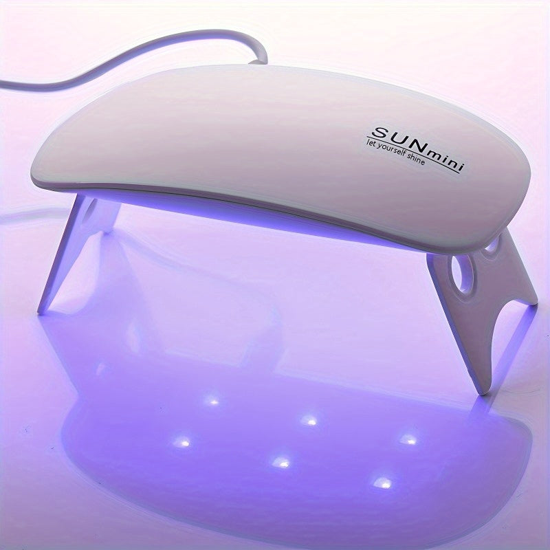 1pc Lámpara LED para Uñas - Secado Rápido con USB, Portátil /Secador de Uñas LED para Esmalte en Gel - Sin Pantalla, Diseño sin Enchufe para Hogar, Salón o Viaje - Compatible con Esmaltes LED, Accesorio de Belleza Compacto, Modelo Sin Pantalla