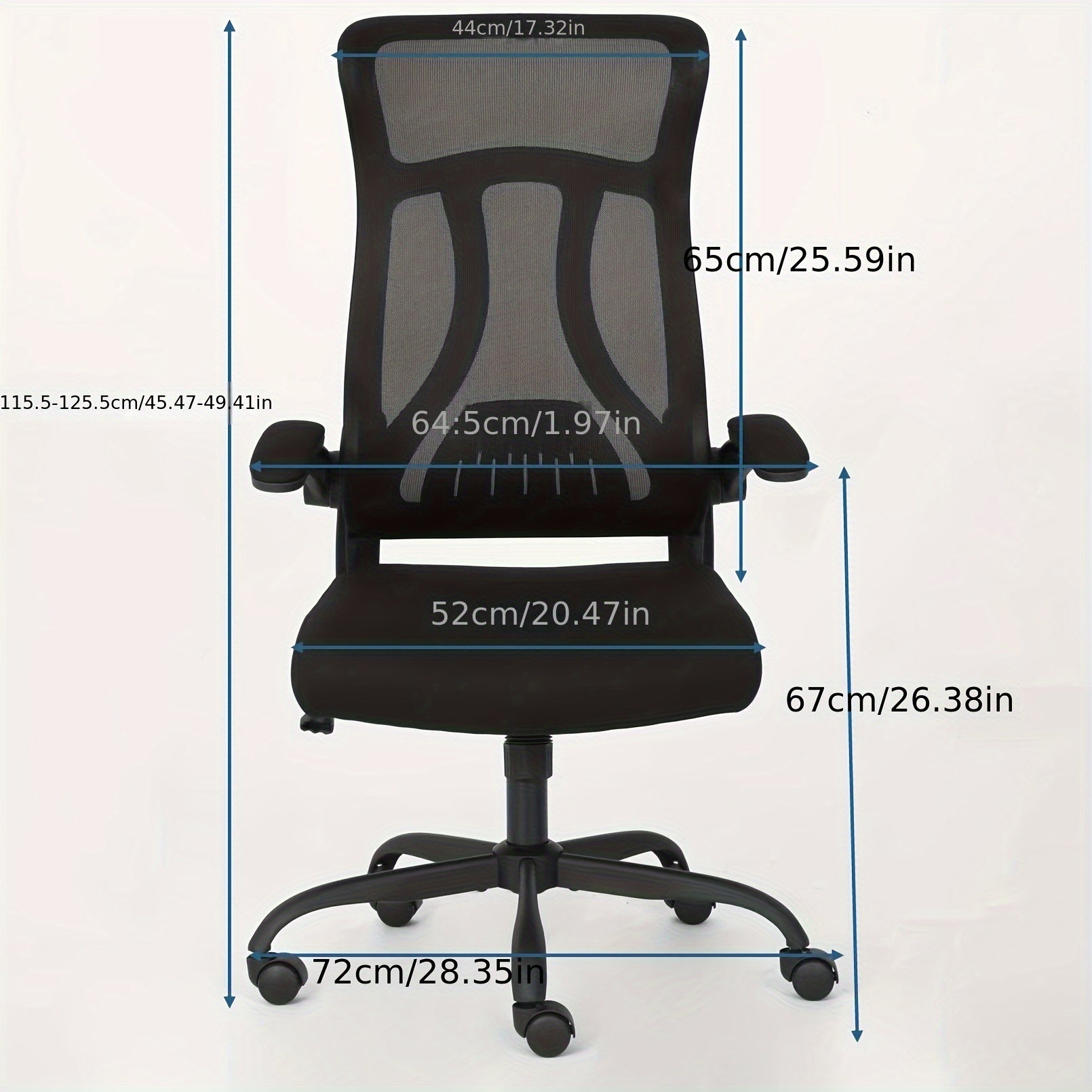 Silla de Oficina Ergonómica con Respaldo Alto y Malla Transpirable - Asiento Cómodo para Escritorio de Computadora para Empleados, Fácil de Limpiar