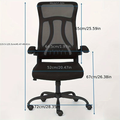 Silla de Oficina Ergonómica con Respaldo Alto y Malla Transpirable - Asiento Cómodo para Escritorio de Computadora para Empleados, Fácil de Limpiar